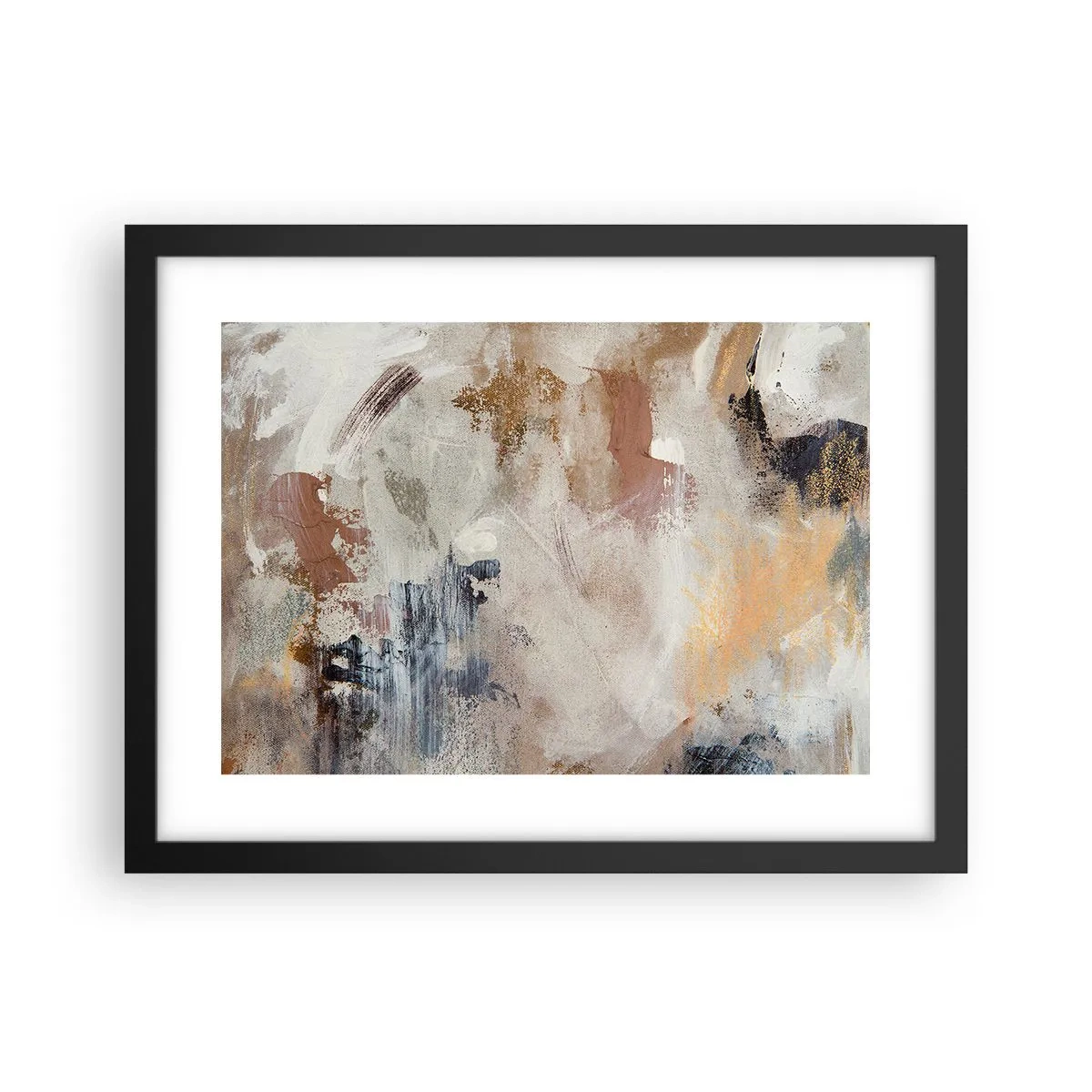 Affiche dans un cadre noir - Poster - Abstraction brumeuse - 40x30 cm