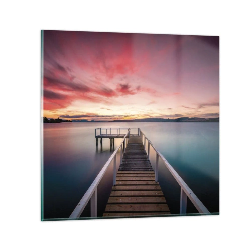 Impression sur verre - Image sur verre - La douce flamme du soir - 30x30 cm