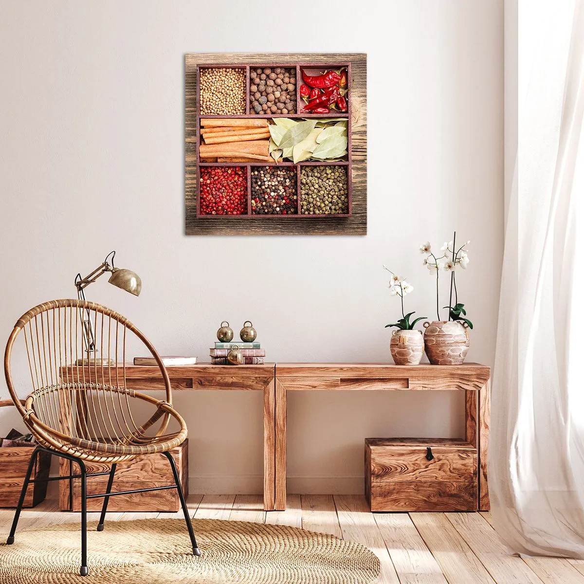 Impression sur toile - Image sur toile - Ordre des formes, bouquet d'arômes - 70x70 cm