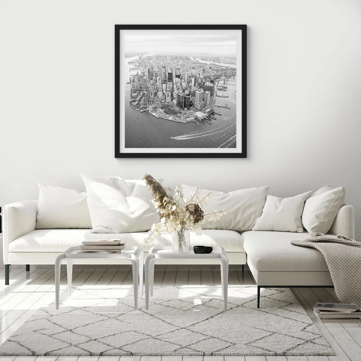 Affiche dans un cadre noir - Poster - Comment ne pas aimer ? - 60x60 cm