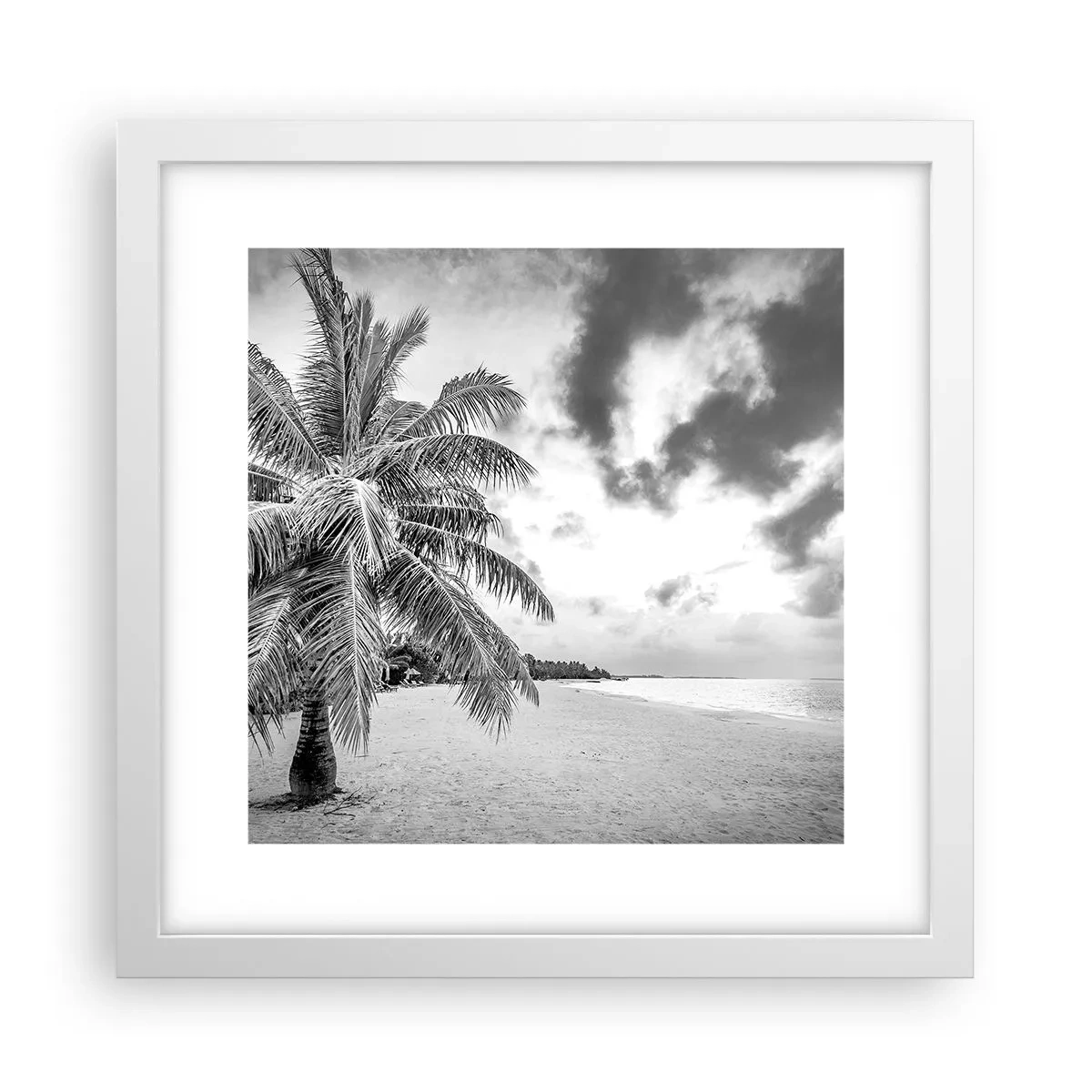 Affiche dans un cadre blanc - Poster - Quand tu aspires à la solitude - 30x30 cm