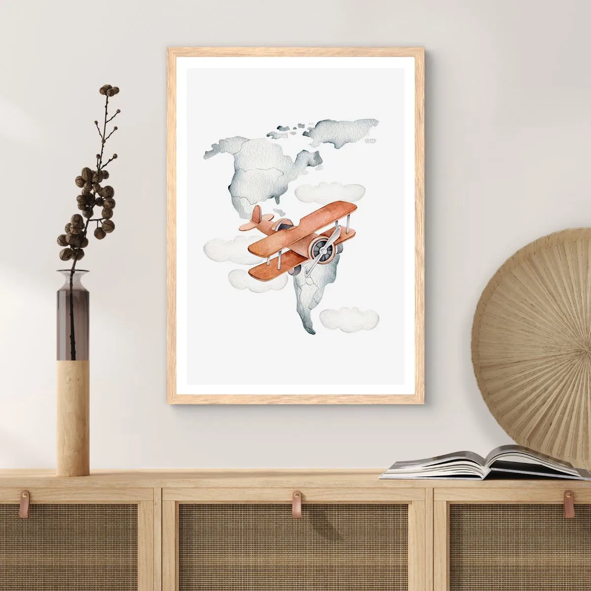 Affiche dans un chêne clair - Poster - Dans un esprit pionnier - 61x91 cm