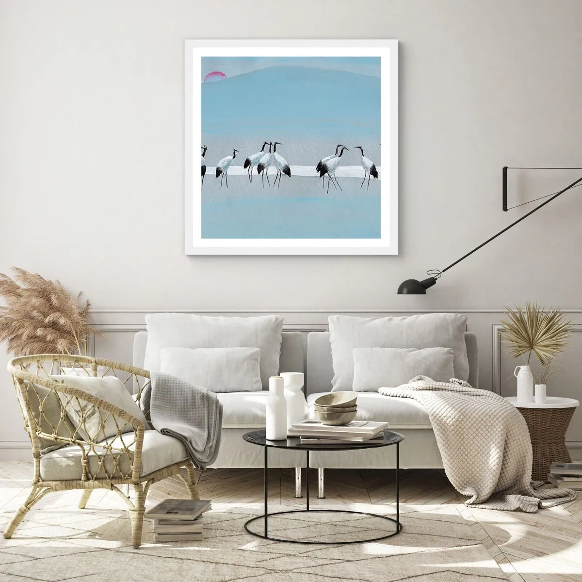 Affiche dans un cadre blanc - Poster - Après une chaude journée - 30x30 cm