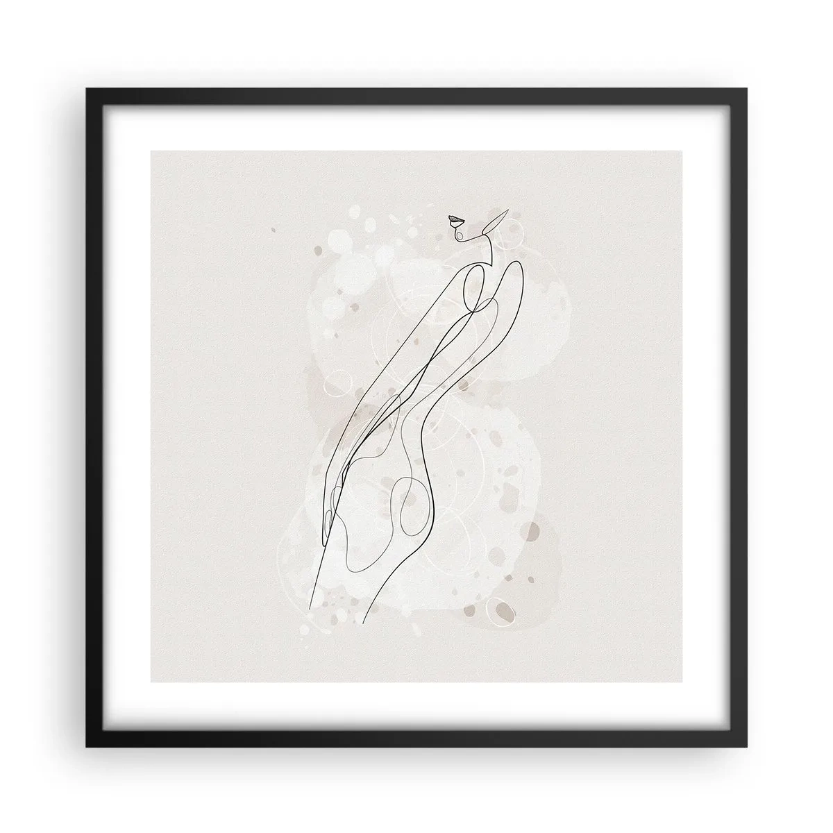 Affiche dans un cadre noir - Poster - Trompe l'oeil - 50x50 cm