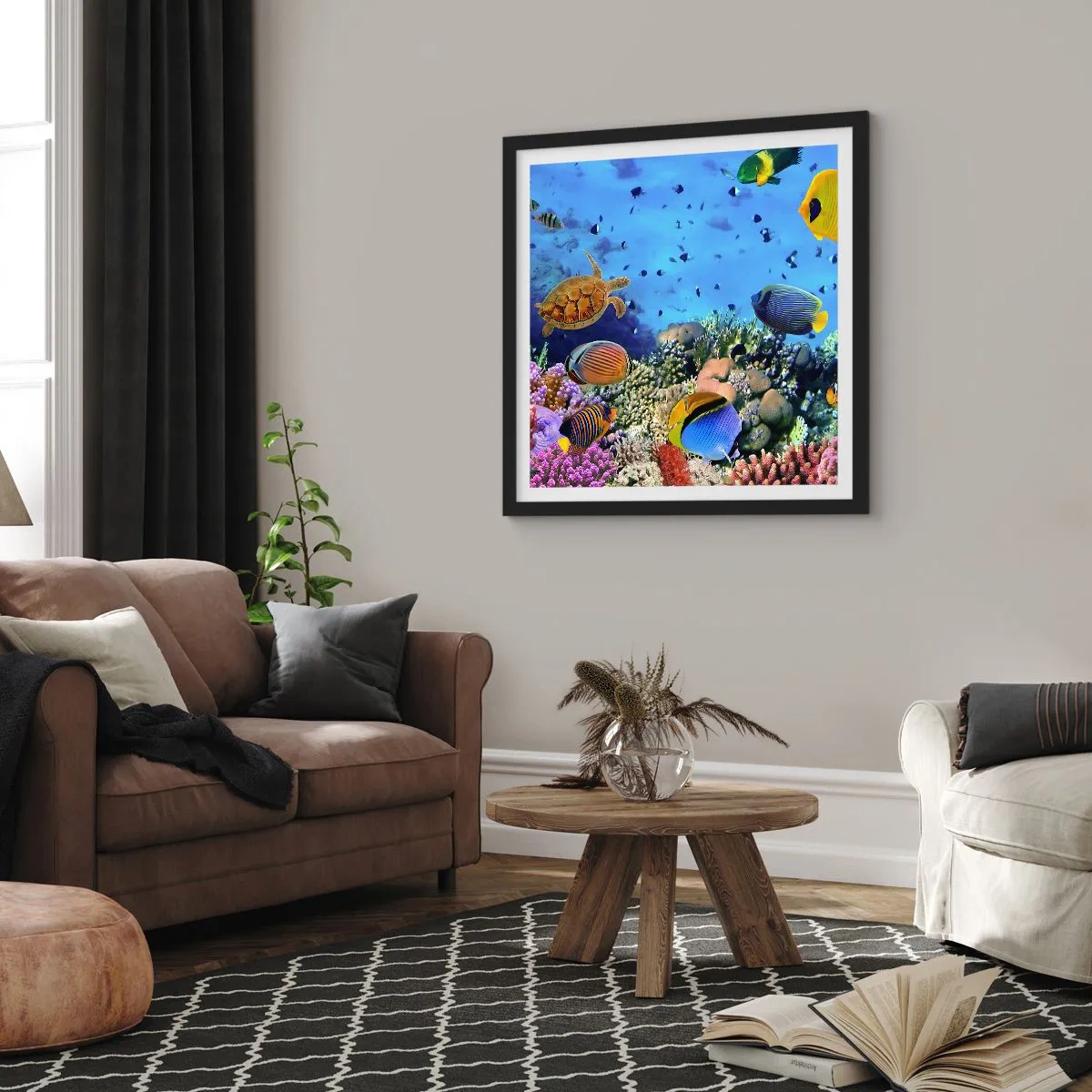 Affiche dans un cadre noir - Poster - Et que sait-on de la vie… - 50x50 cm