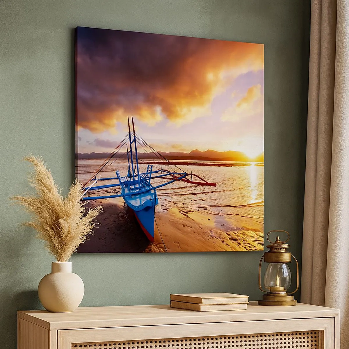 Impression sur toile - Image sur toile - Allongez-vous dans le sable après une longue journée - 30x30 cm