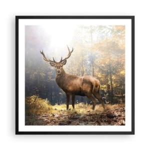 Affiche dans un cadre noir - Poster - Toute sa majesté - 60x60 cm