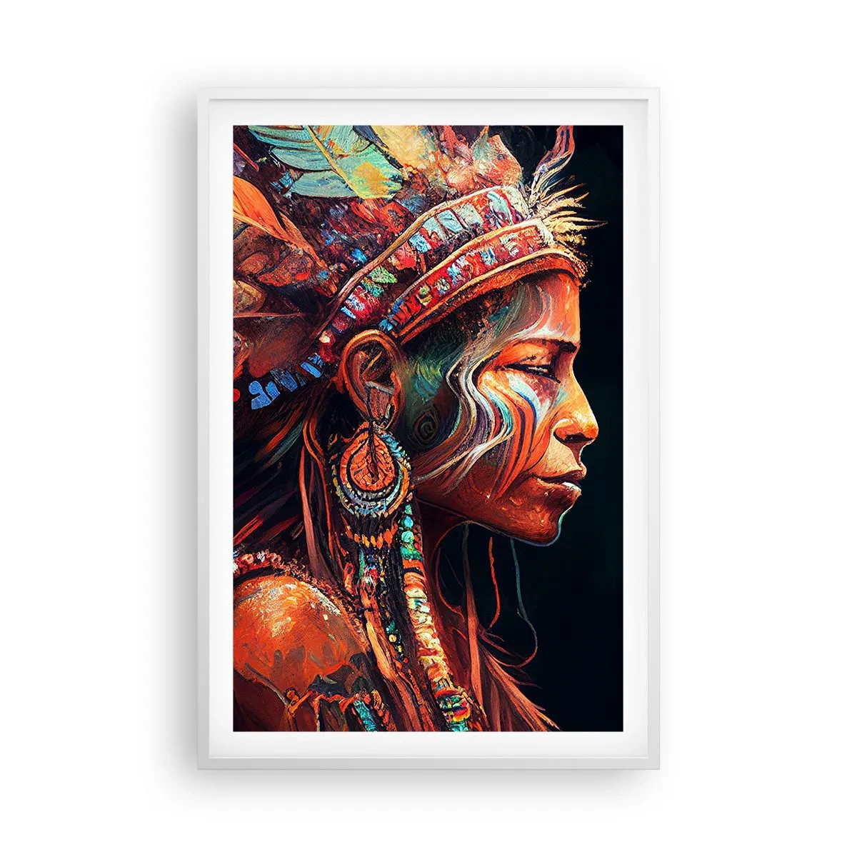 Affiche dans un cadre blanc - Poster - Rituel magique - 61x91 cm