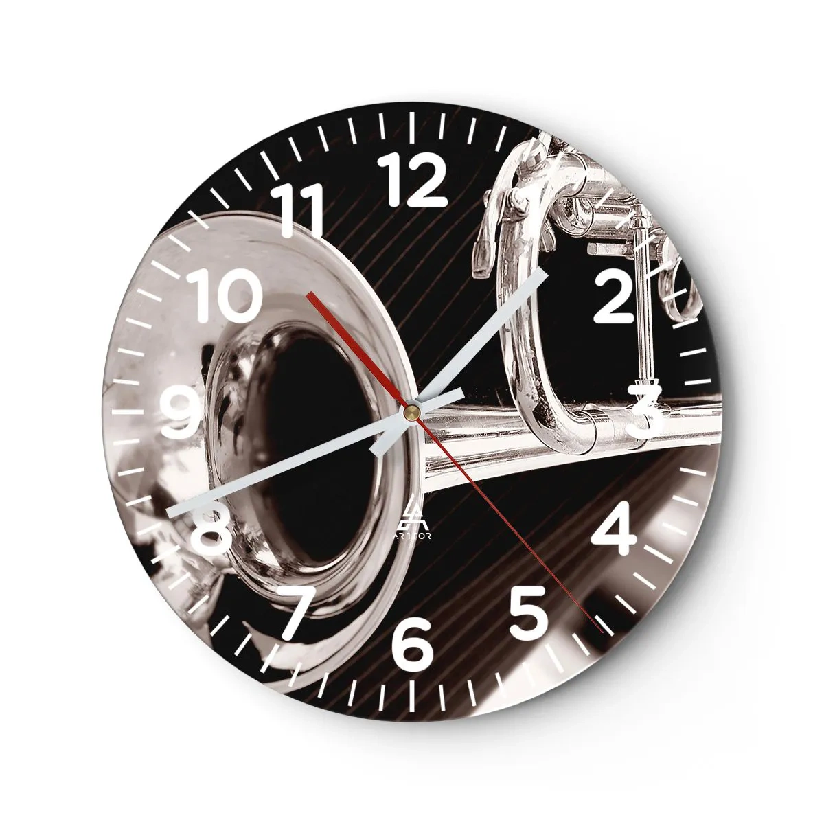 Horloge murale - Pendule murale - Voyage musical vers les années 30 - 40x40 cm