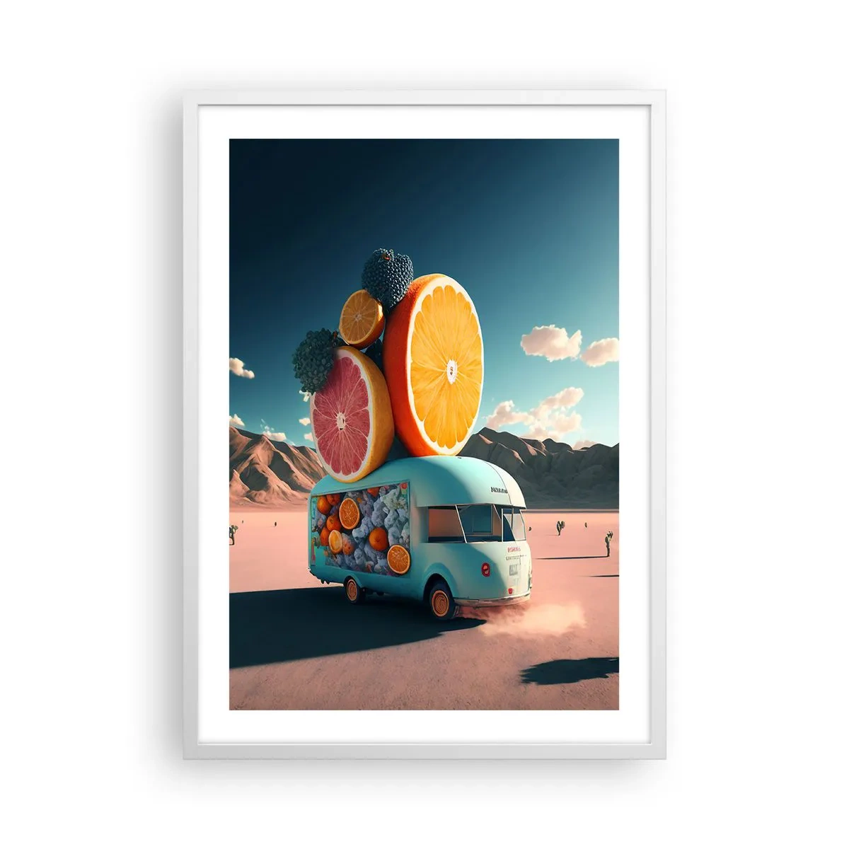 Affiche dans un cadre blanc - Poster - Le goût des vacances - 50x70 cm