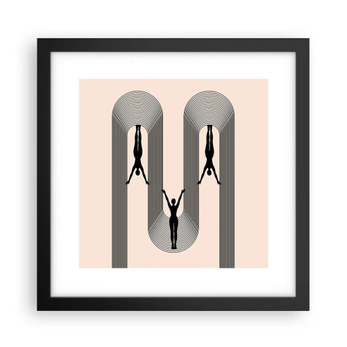 Affiche dans un cadre noir - Poster - Les jambes en l’air - 30x30 cm