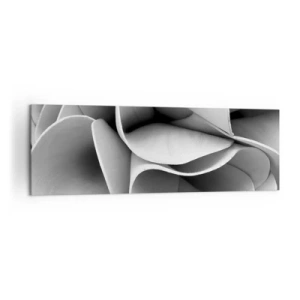 Impression sur toile - Image sur toile - Détails en noir et blanc de formes abstraites - 160x50cm - Il s'en passe dans l'espace - Décoration murale moderne pour le salon et la chambre ARTTOR