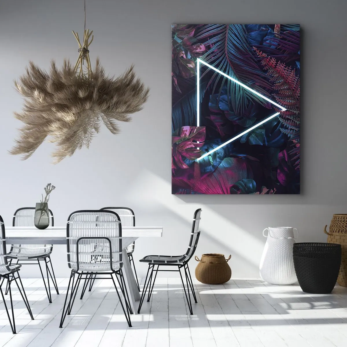 Impression sur toile - Image sur toile - Jardin de style disco - 55x100 cm