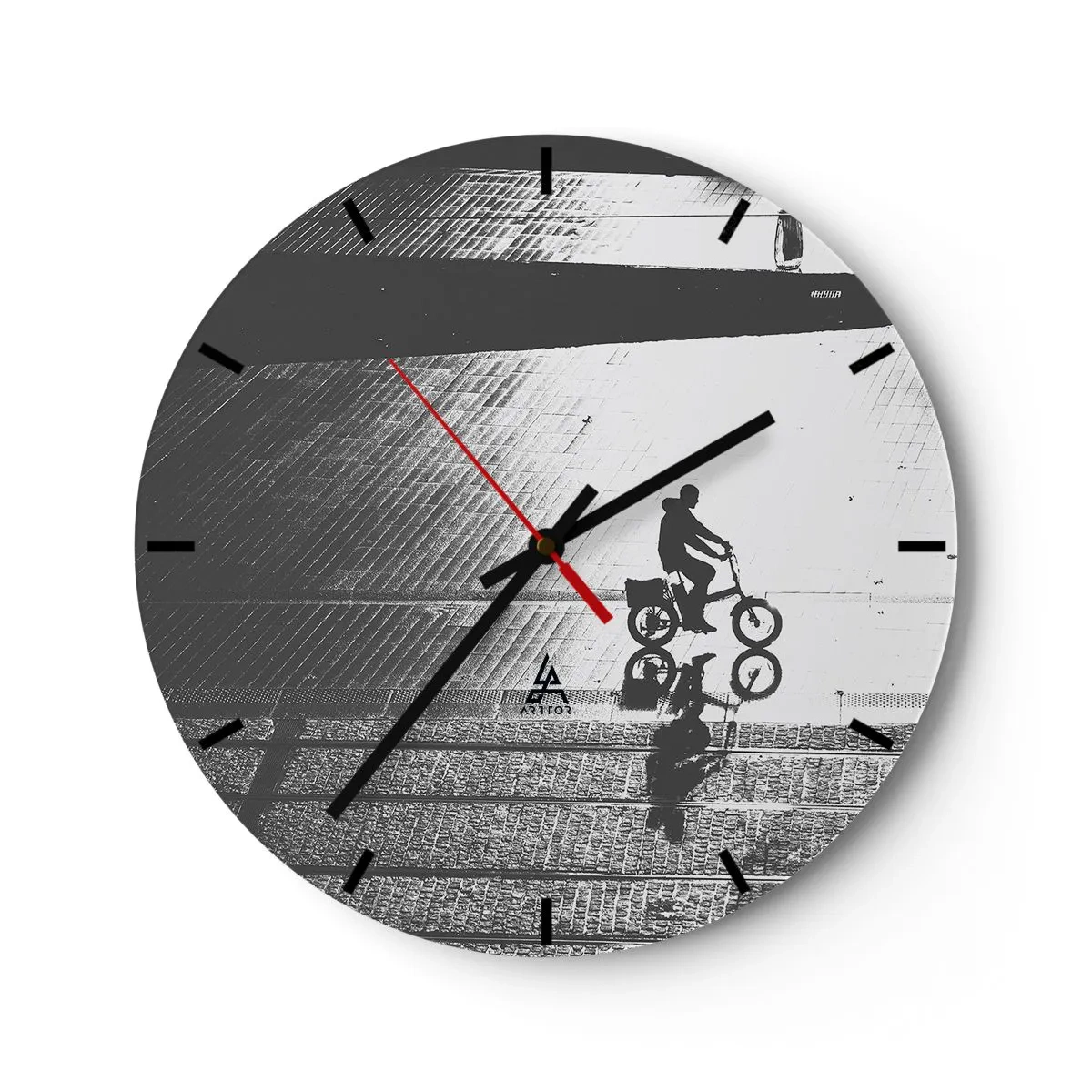 Horloge murale - Pendule murale - Devant moi, à travers la ville - 40x40 cm