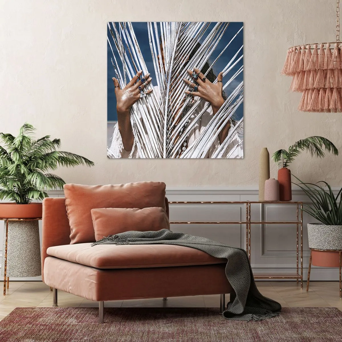 Impression sur toile - Image sur toile - Fille de chaman ? - 70x70 cm