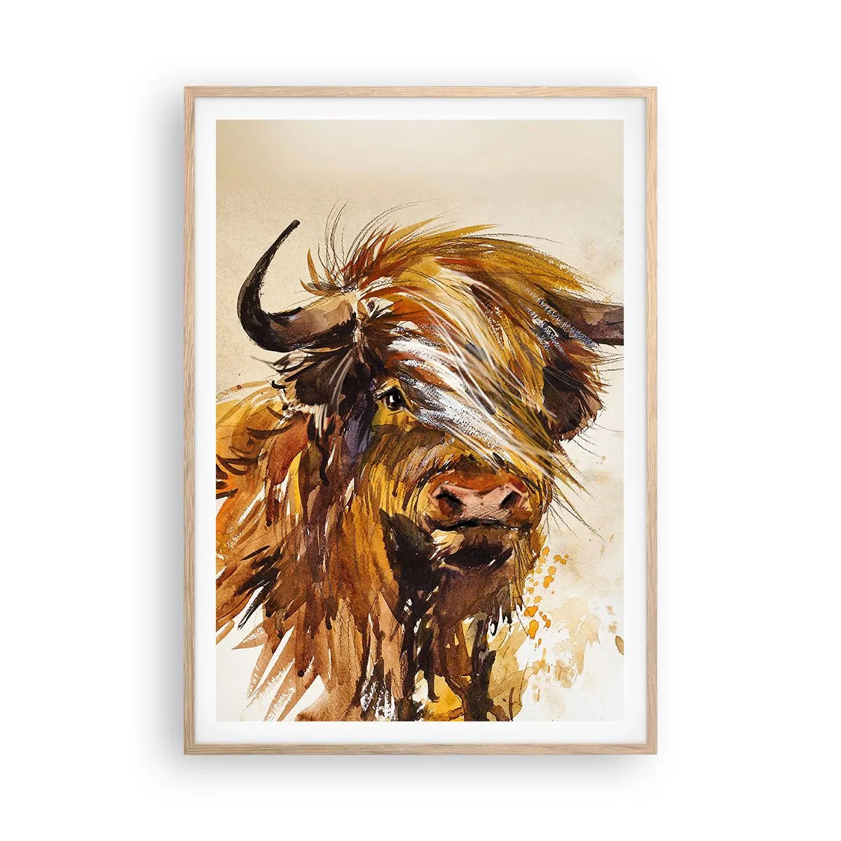 Affiche dans un chêne clair - Poster - Fierté du chasseur - 70x100 cm