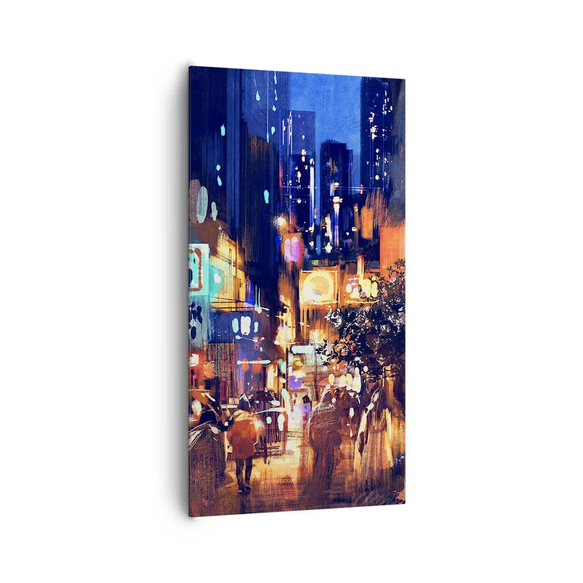 Impression sur toile - Image sur toile - Et la ville ne dort pas - 65x120 cm