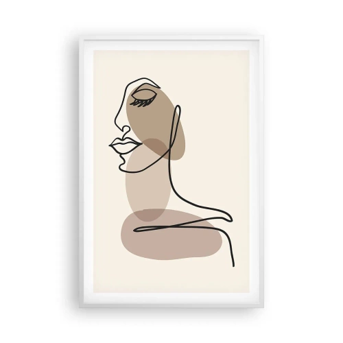 Affiche dans un cadre blanc - Poster - Une certaine ligne de beauté - 61x91 cm