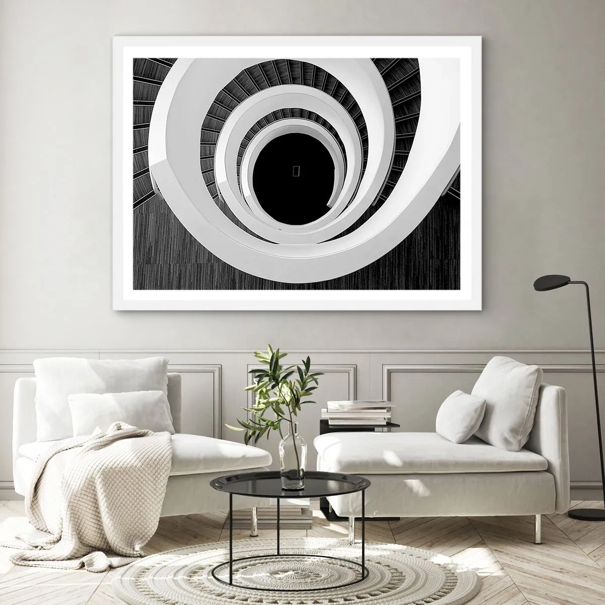 Affiche dans un cadre blanc - Poster - Les choses concrêtes - 100x70 cm