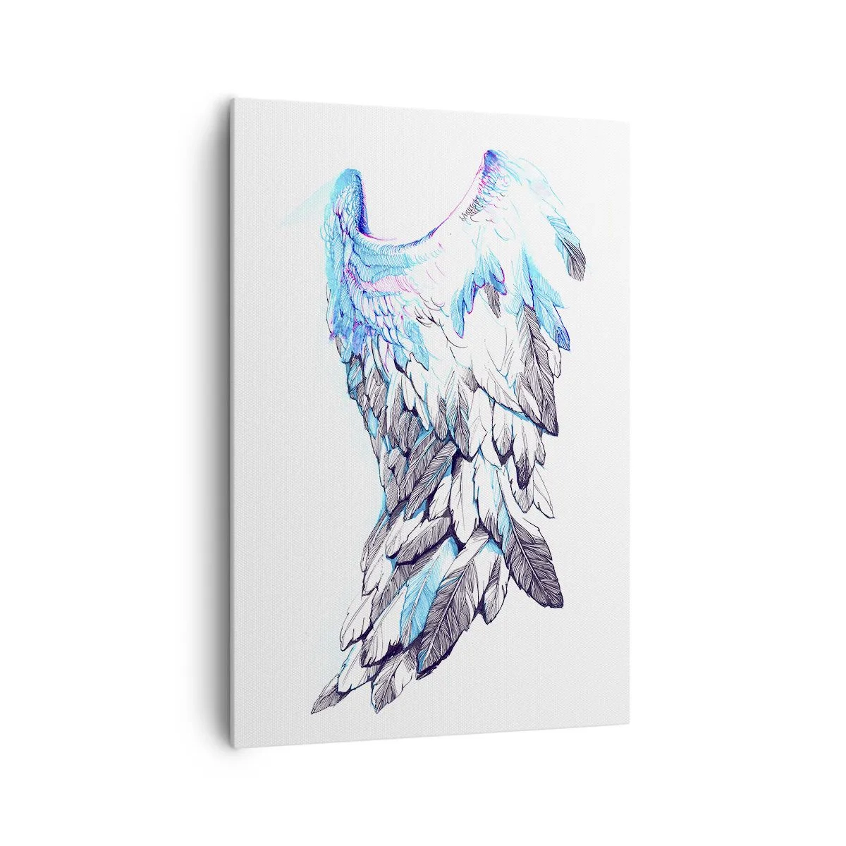 Impression sur toile - Image sur toile - Ailes d'ange délicates aux tons pastel - 70x100cm - j'ai besoin d'ailes - Décoration murale moderne pour le salon et la chambre ARTTOR