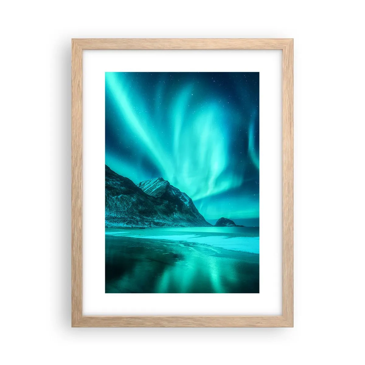 Affiche dans un chêne clair - Poster - Merveilles du Nord - 30x40 cm