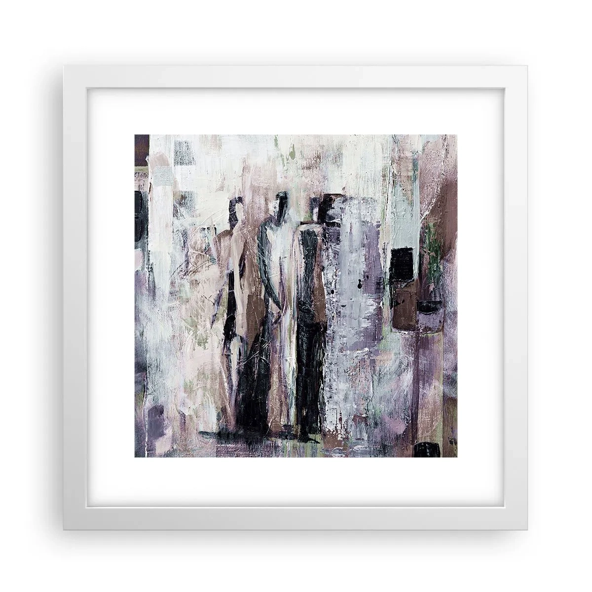 Affiche dans un cadre blanc - Poster - Les trois mystérieux - 30x30 cm