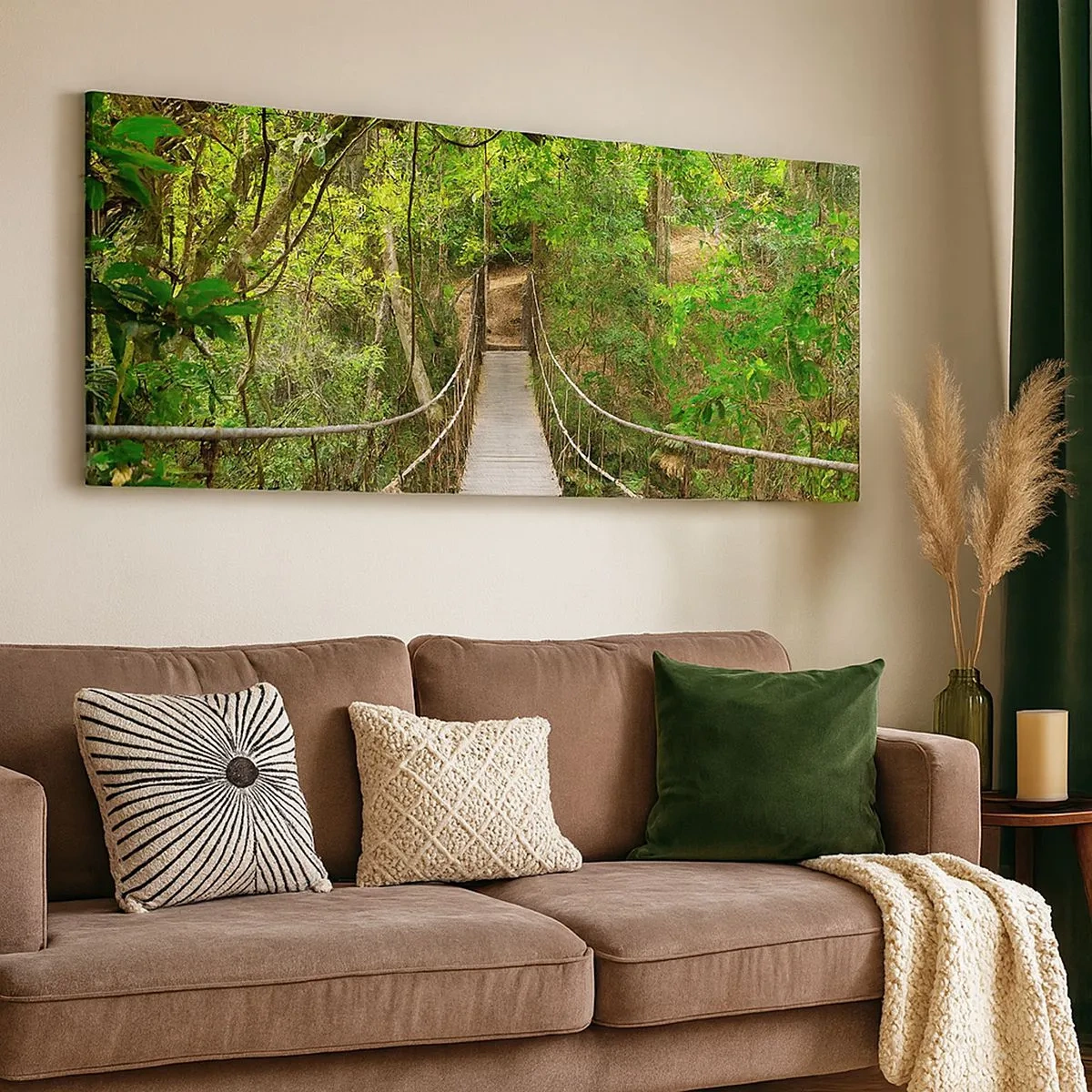Impression sur toile - Image sur toile - Parce qu'il y a une plante grimpante dans le jardin - 100x40 cm