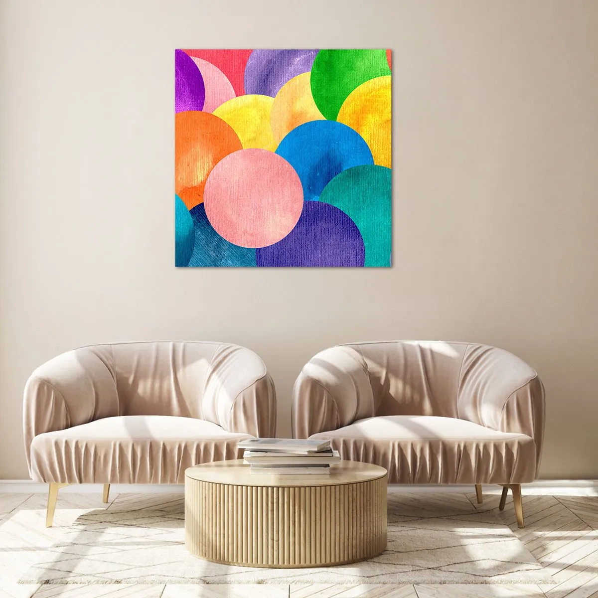 Impression sur verre - Image sur verre - La plénitude primitive de la vie - 70x70 cm