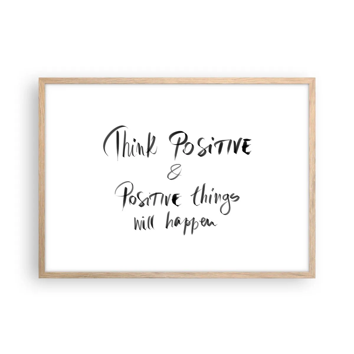 Affiche dans un chêne clair - Poster - Comment vivre? - 70x50 cm