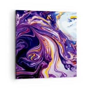 Impression sur toile - Image sur toile - La courbure de l'espace en violet - 60x60 cm