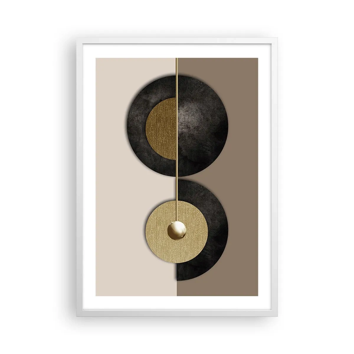 Affiche dans un cadre blanc - Poster - Variations autour du cercle - 50x70 cm