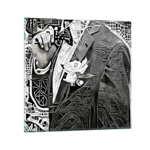 Impression sur verre - Image sur verre - Seulement en apparence un homme froid - 50x50 cm