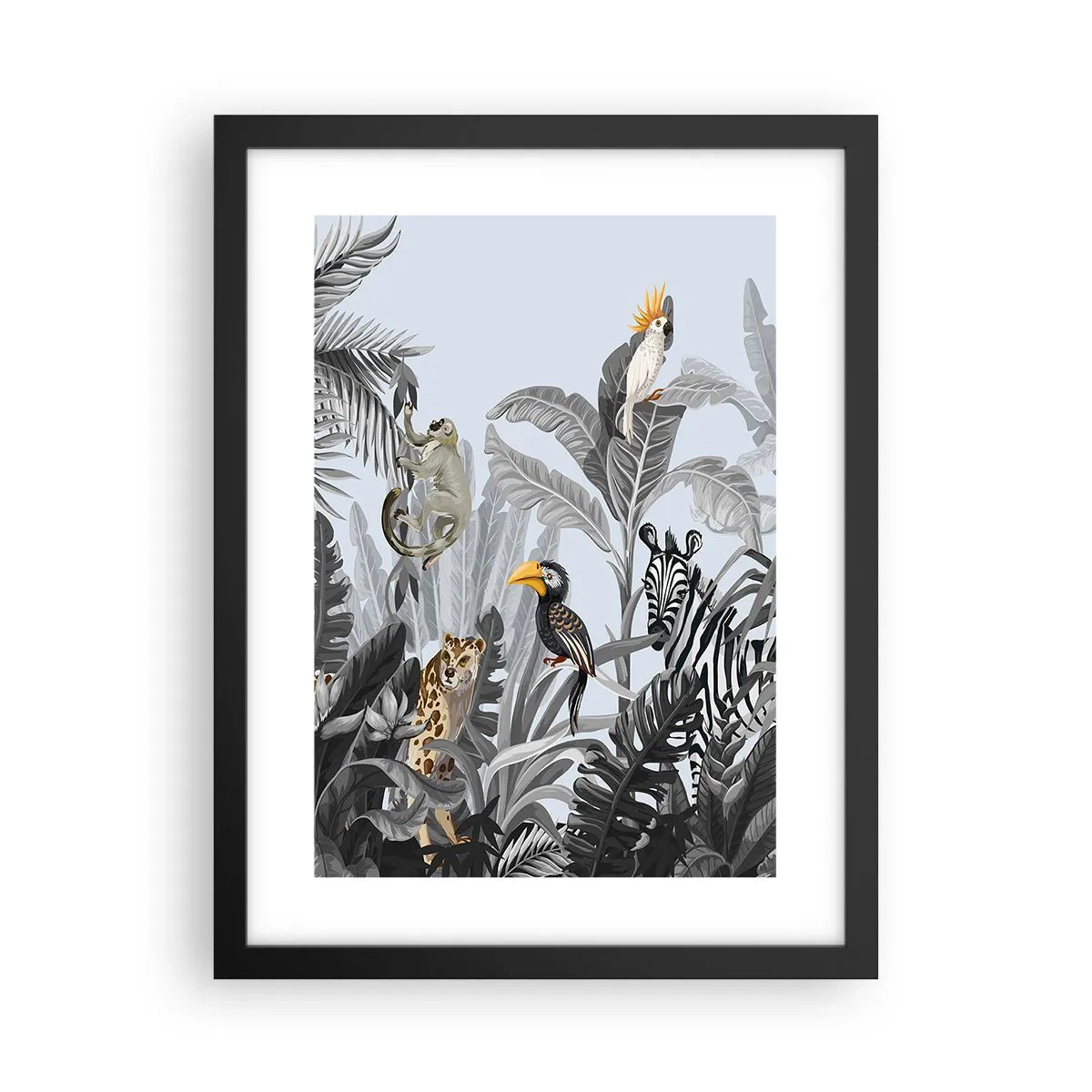 Affiche dans un cadre noir - Poster - Conte de fées africain - 30x40 cm