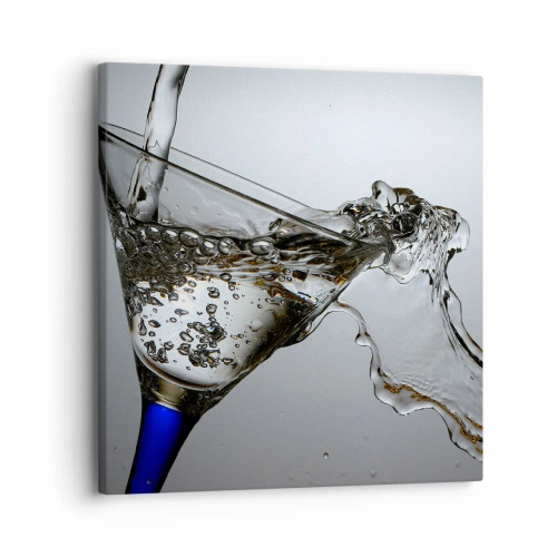 Impression sur toile - Image sur toile - Eau cristalline dans un verre cristal - 30x30 cm