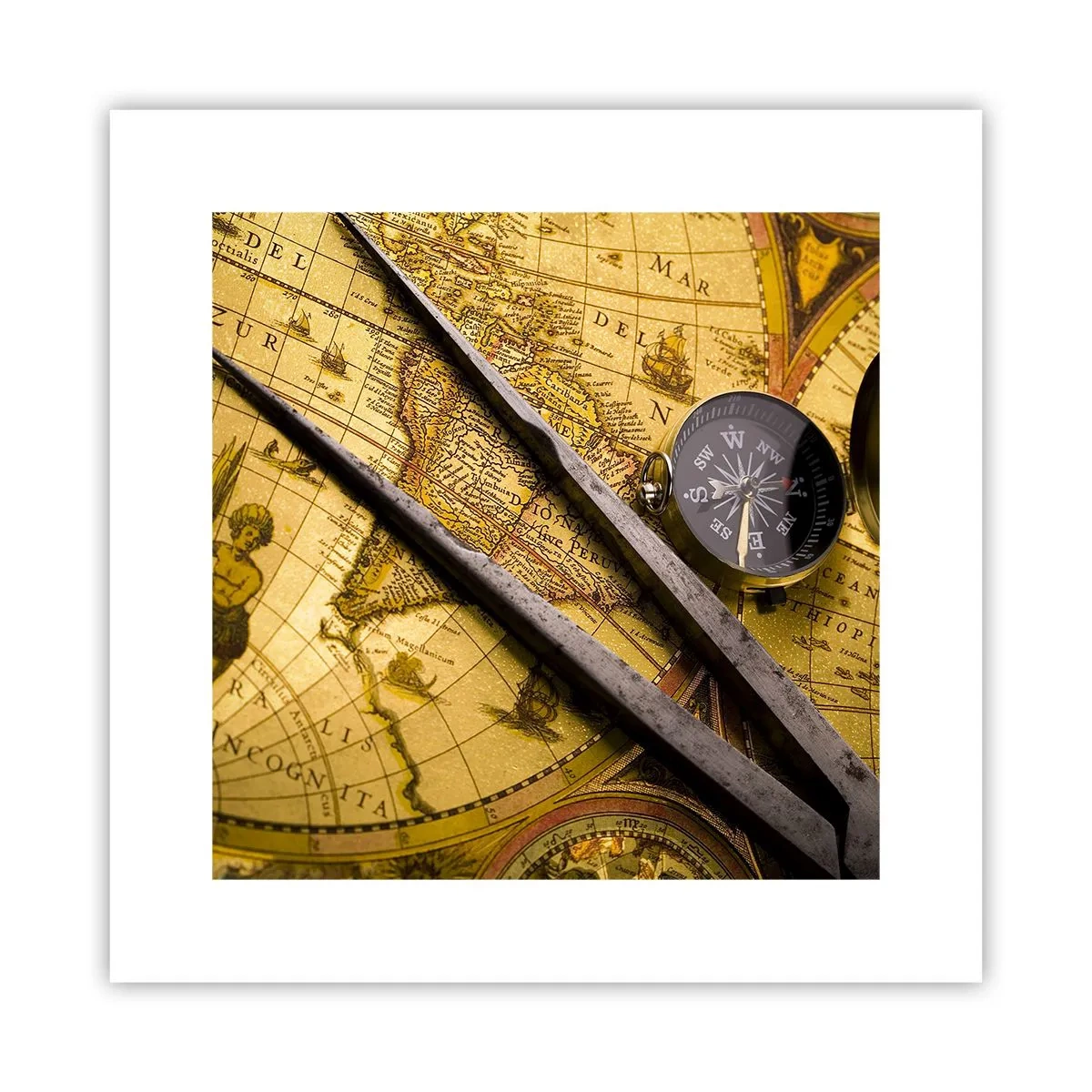 Affiche - Poster - Où sont ces trésors? - 30x30 cm