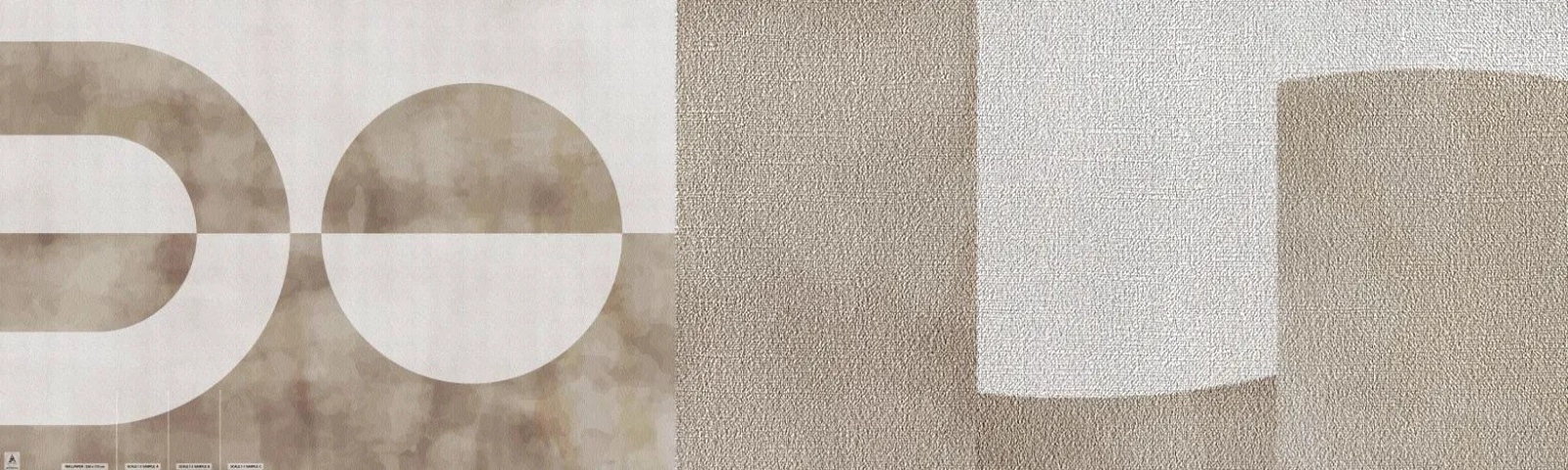 Échantillon de Papier Peint Premium Canvas - Similitudes et différences - Minimalisme, Brillant, Formes - 100x30 cm