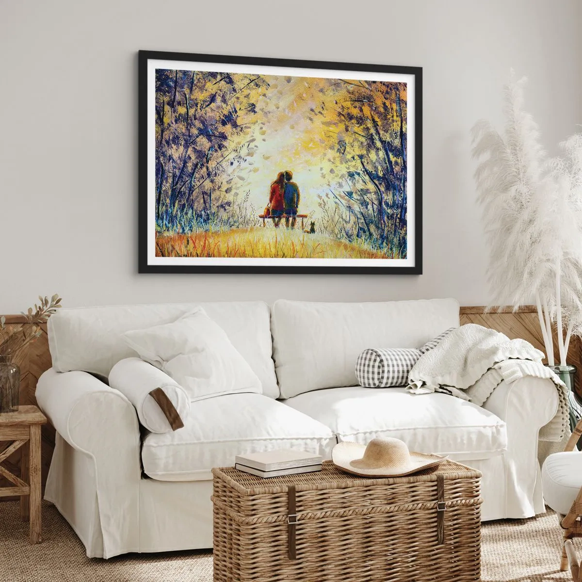 Affiche dans un cadre noir - Poster - Moment magique - 91x61 cm