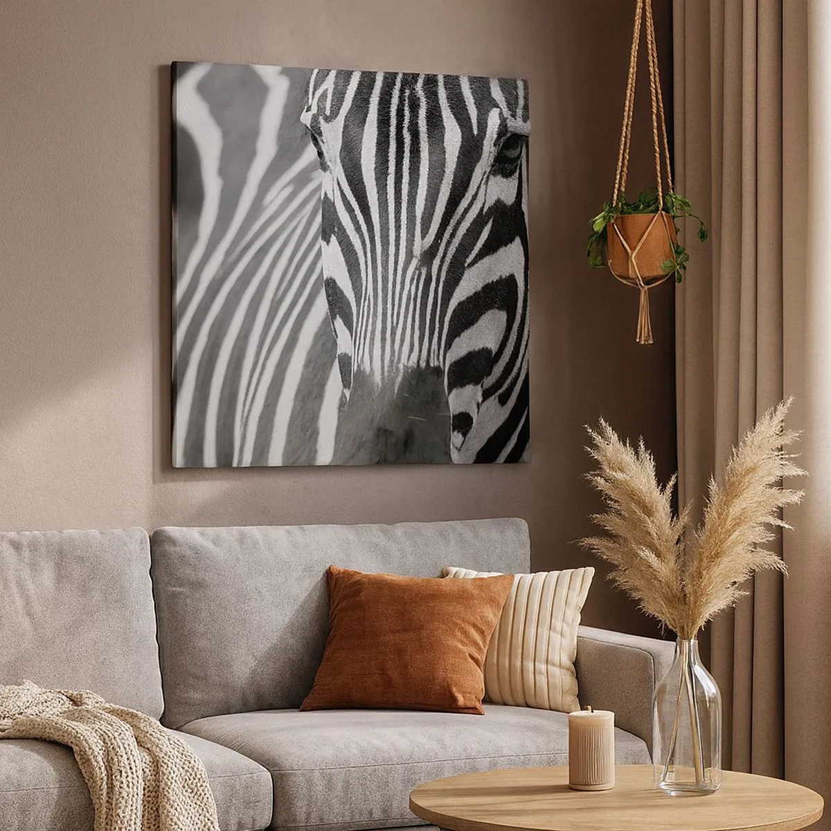 Impression sur toile - Image sur toile - Le monde est noir et blanc - 30x30 cm