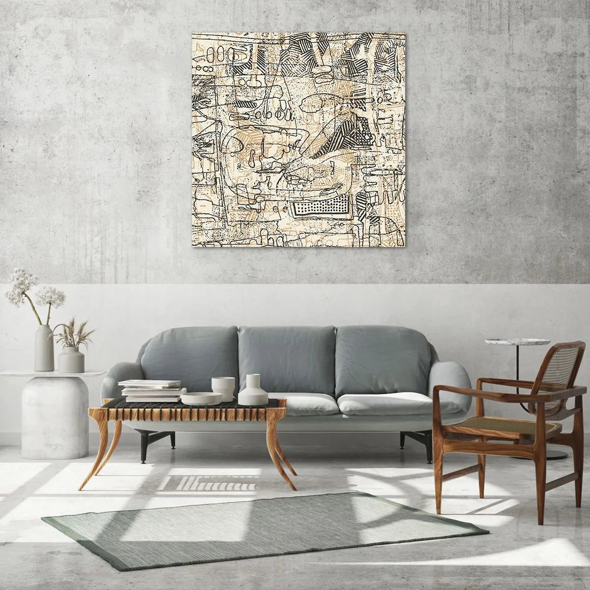 Impression sur verre - Image sur verre - Il attend d'être décodé - 70x70 cm