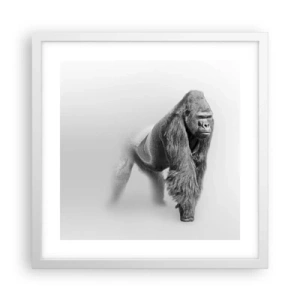 Affiche dans un cadre blanc - Poster - Confiant en sa force - 40x40 cm