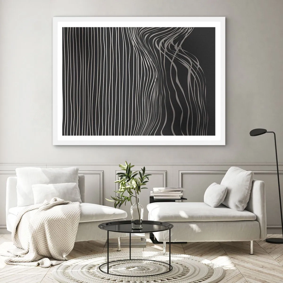 Affiche dans un cadre blanc - Poster - Rythme et accent - 70x50 cm