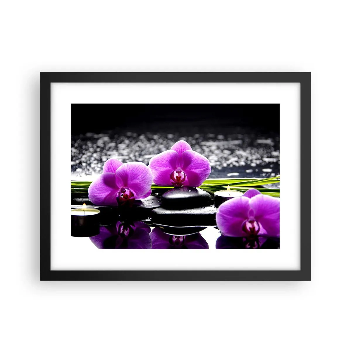 Affiche dans un cadre noir - Poster - Se noyer dans la paix et la tranquillité - 40x30 cm