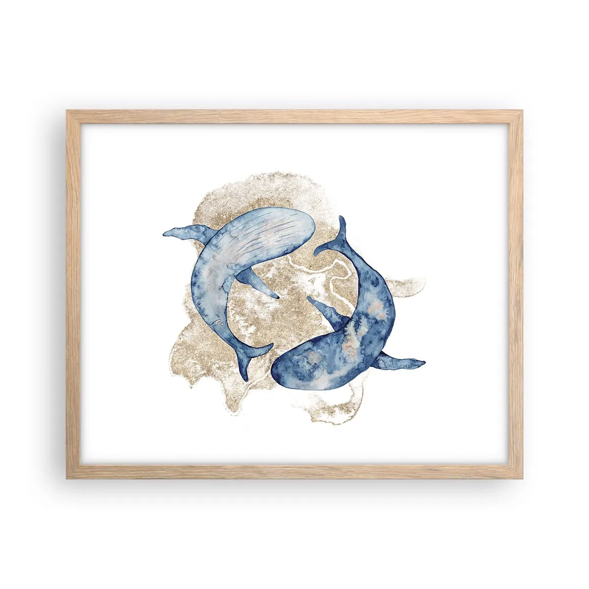 Affiche dans un chêne clair - Poster - Amis ou amoureux? - 50x40 cm