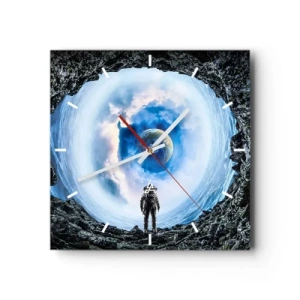 Horloge murale - Pendule murale - Plus très loin de la maison - 40x40 cm