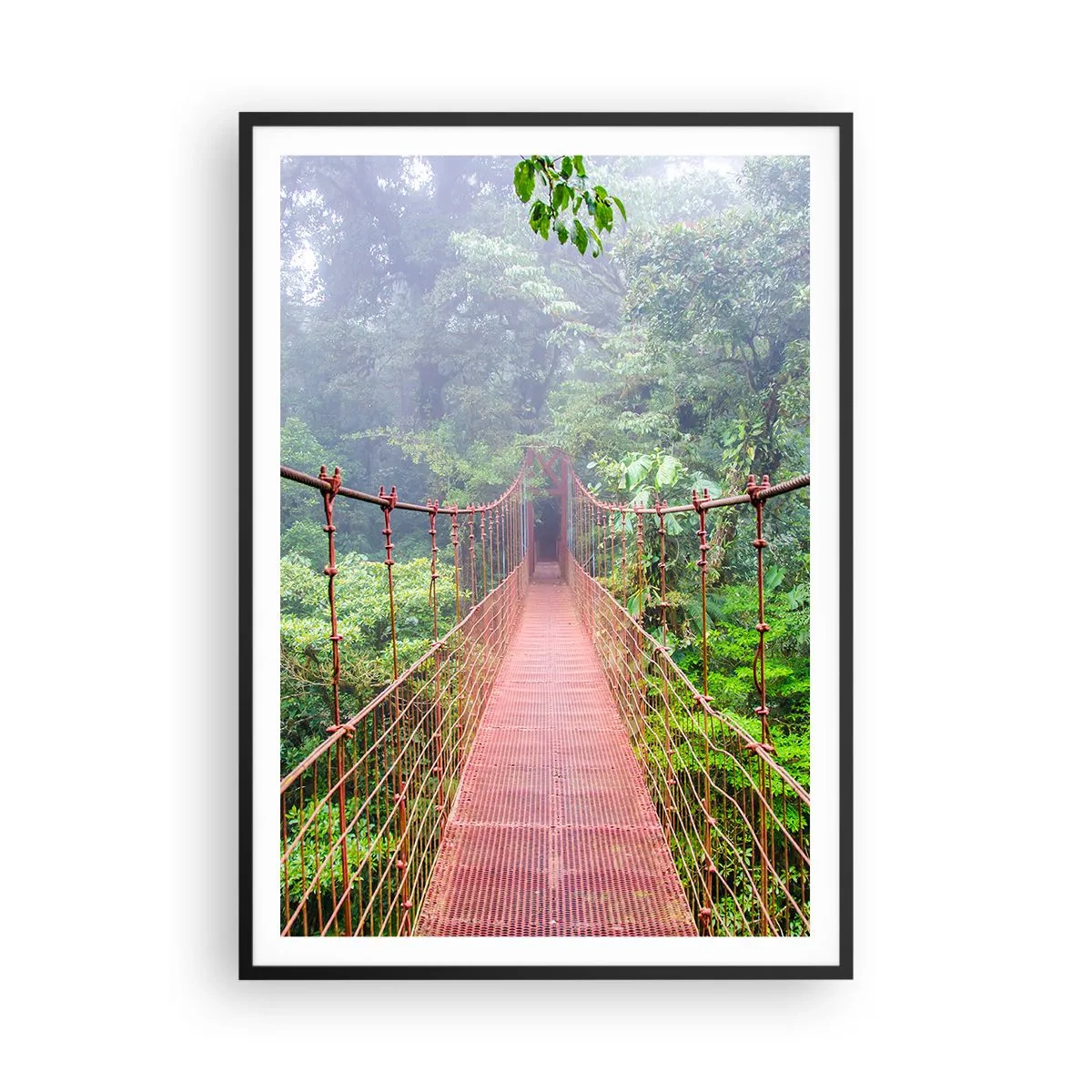 Affiche dans un cadre noir - Poster - Suspendu sur les couronnes - 70x100 cm