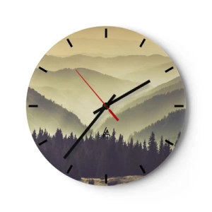 Horloge murale - Pendule murale - Derrière les sept montagnes… - 40x40 cm
