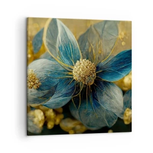 Impression sur toile - Image sur toile - Fleurir avec de l'or - 50x50 cm
