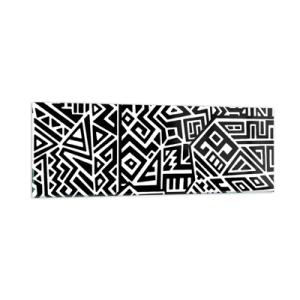 Impression sur verre - Image sur verre - Composition précolombienne - 90x30 cm