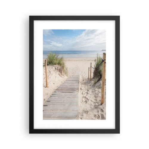 Affiche dans un cadre noir - Poster - A l'horizon - 30x40 cm