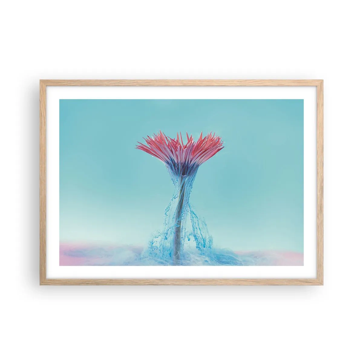 Affiche dans un chêne clair - Poster - Dans une étreinte vivifiante - 70x50 cm